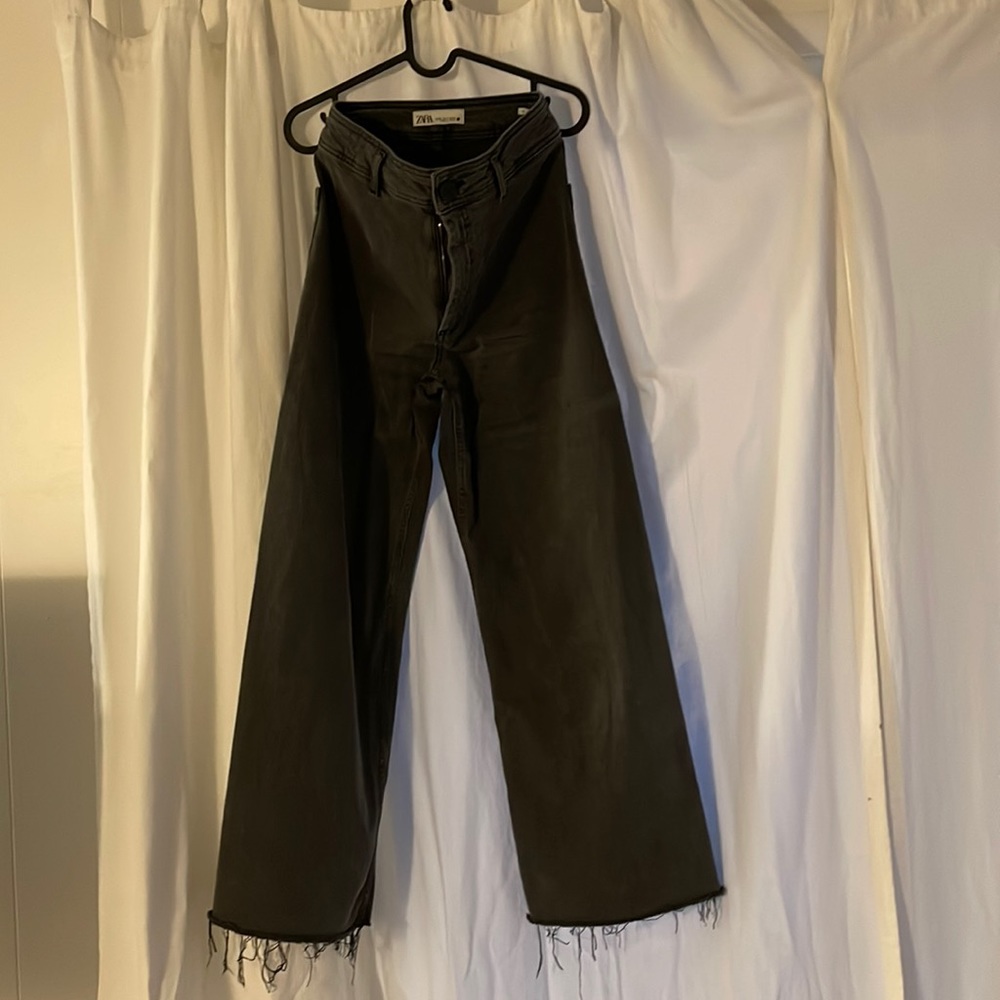 Zara wide leg jeans high rise. THE MARINE STRAIGHT